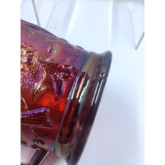 1967  ACGA Carnival Glass Club Souvenir Robin Mug Red MCM - Picture 11 of 14